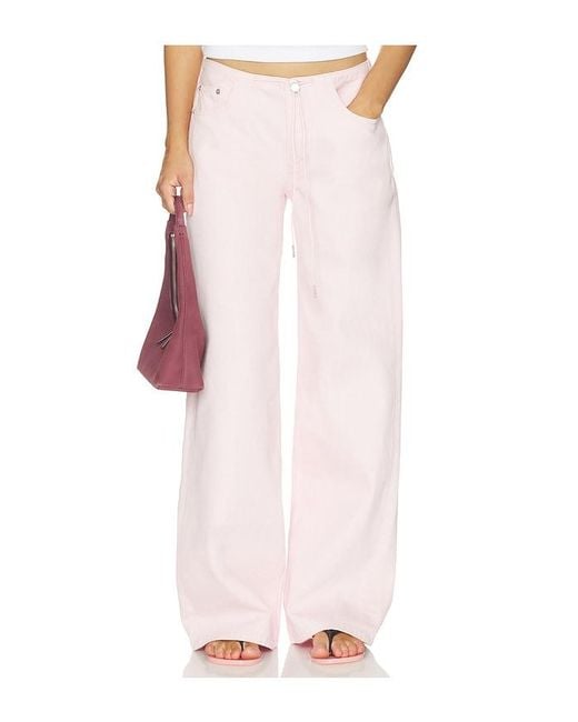 Still Here Pink Cool Wide Leg Jeans
