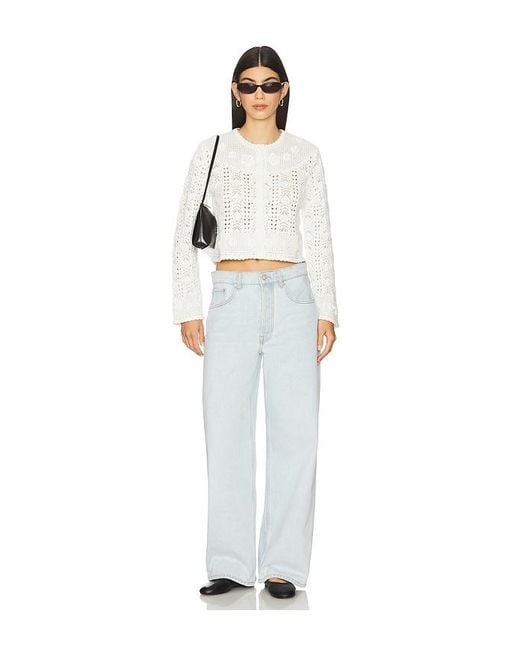 Rixo White Cardigan Kyra