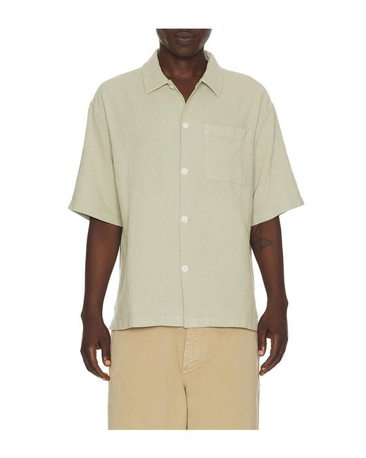 FRAME Natural Open Weave Short Sleeve Shirt for men
