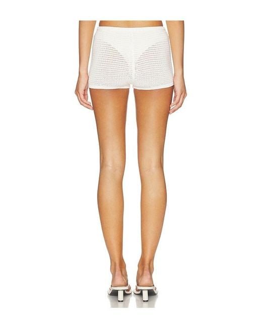 Lovers + Friends White Evette Knit Short