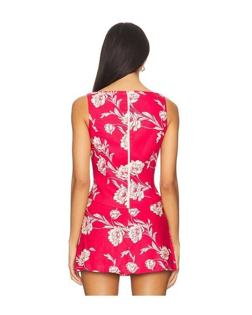 Amanda Uprichard Red X Revolve Ines Top