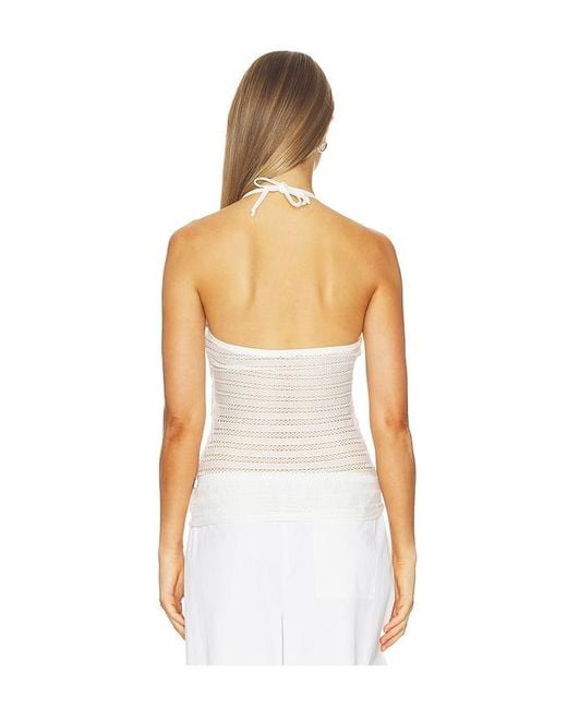 geel White Vista Halter Top