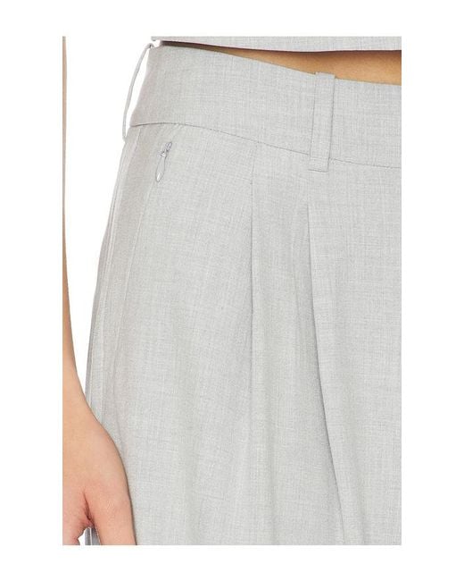 GOOD AMERICAN White Essential Suiting Trousers