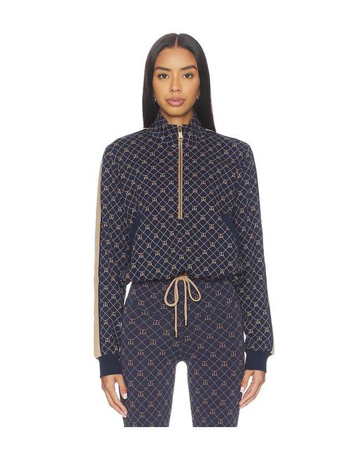 The Upside Blue Ezra Morgan Quarter Zip Sweatshirt