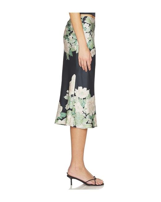 SAU LEE Multicolor Dara Midi Skirt
