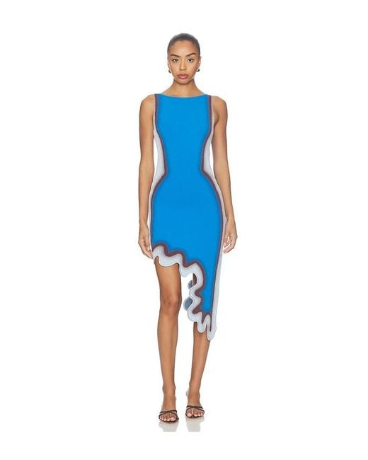 Ph5 Blue Aster Reversible Wavy Dress