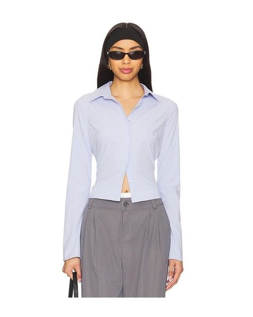 ALL THE WAYS White Fiona Button Front Top