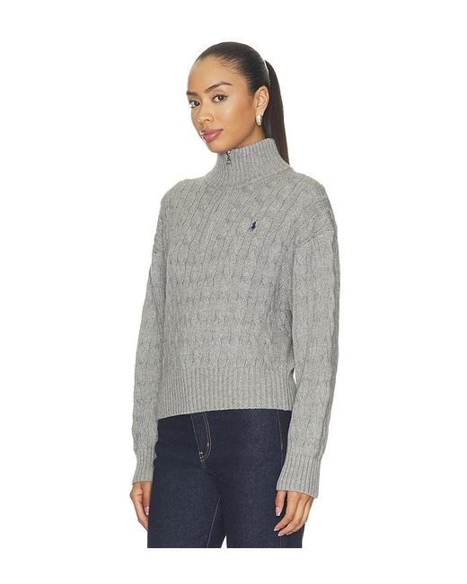 Polo Ralph Lauren Gray Cotton Long Sleeve Pullover