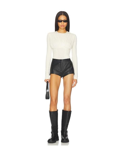 Agolde White Abbi Bodysuit