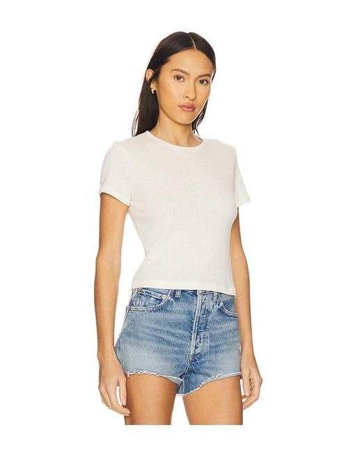 Rails White Muse Pointelle Tee