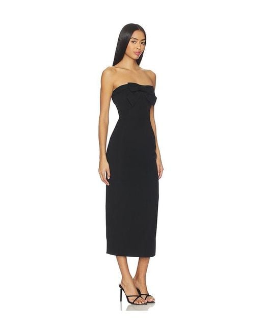 Line & Dot Black Elodie Midi Dress