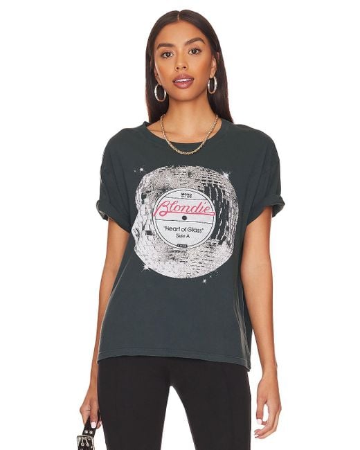 Daydreamer Blondie Heart Of Glass Boyfriend Tee in Black | Lyst