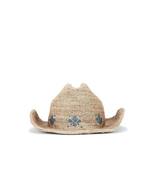 Brixton White Odessa Straw Packable Cowboy Hat