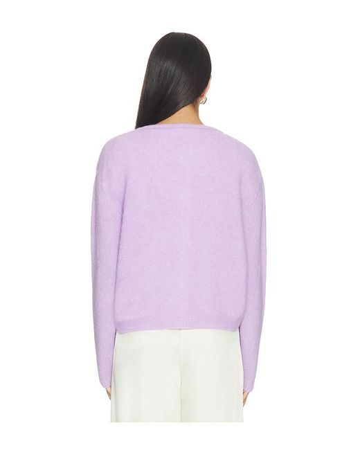American Vintage Purple Crew Cardigan