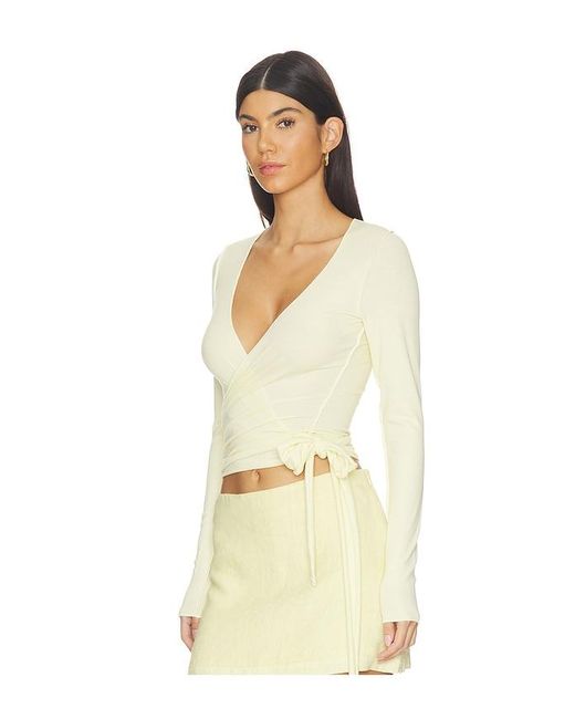 VIR VITA White Margot Wrap Top