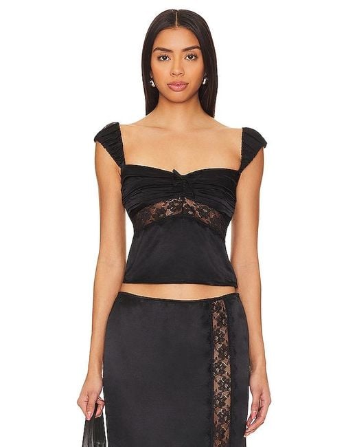 MAJORELLE Black Maura Top