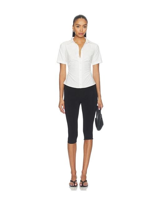 ALL THE WAYS White Maura Button Down Top