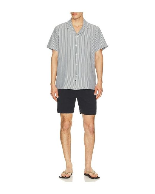 Rails Gray Amalfi Camp Collared Shirt for men