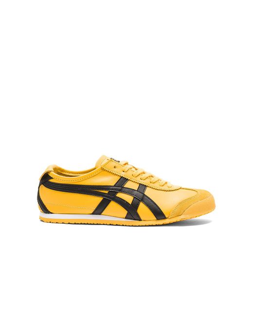 Onitsuka Tiger Black Mexico 66 Leather and Suede Low-Top Sneakers