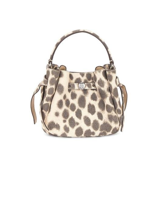 Tory Burch White Romy Suede Mini Bucket Bag
