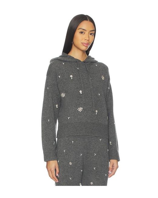 Jonathan Simkhai Black Karmen Embellished Hooded Top
