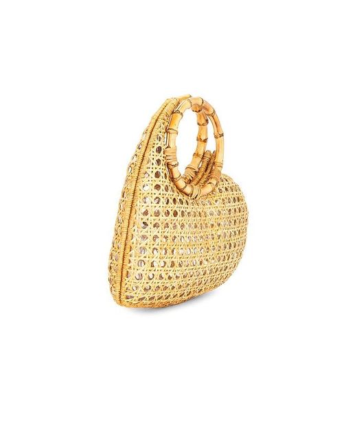 Serpui White Marie Heart Top Handle Bag