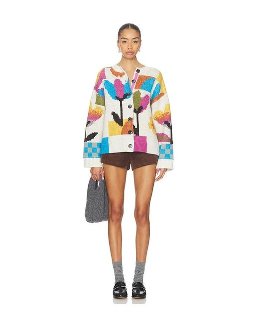 Free People Multicolor Tulip Whirl Cardigan