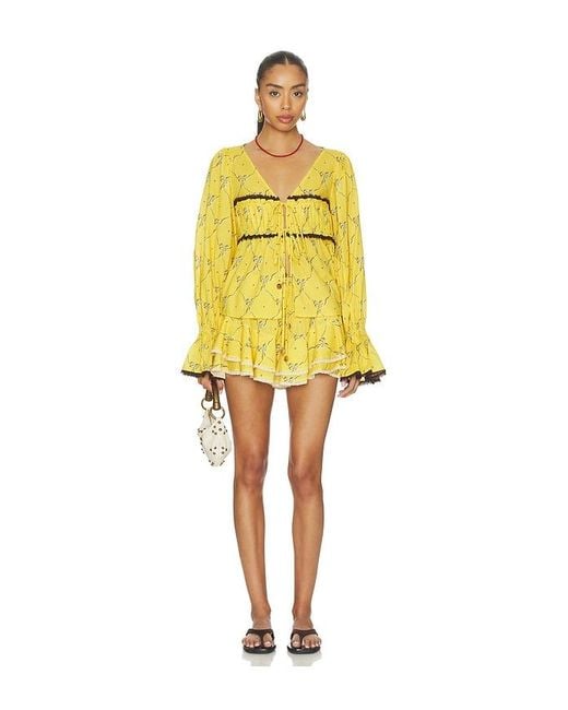 Siedres Yellow Riby Top