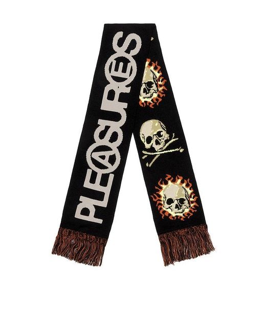 Pleasures Black Zine Scarf for men