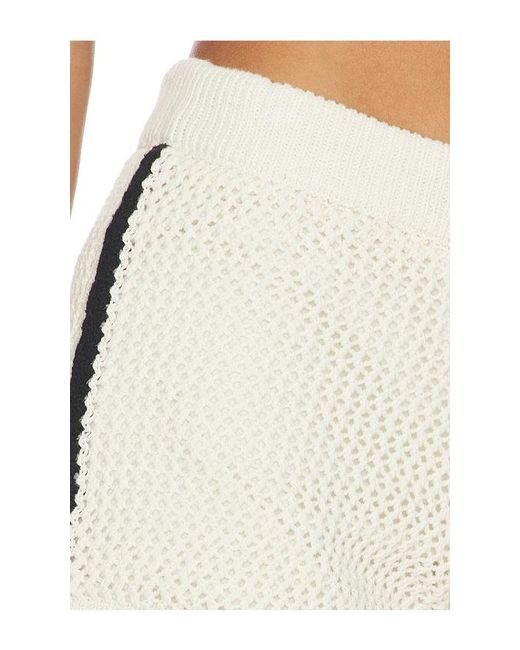 Sanctuary White Open Stitch Track Short