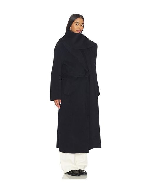 Rohe Black Signature Double-Faced Scarf Coat