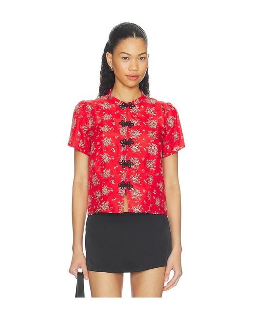 Ciao Lucia Red Louisa Top