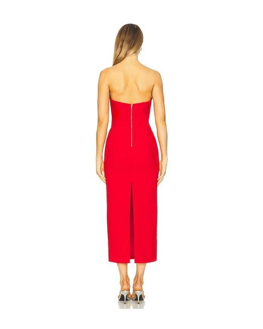 Bardot Red Rosalyn Midi Dress