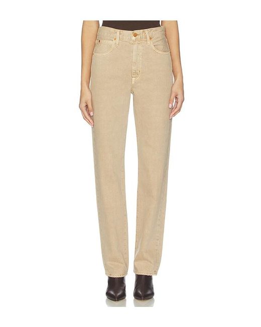SLVRLAKE Denim Natural London High Rise Straight Leg Jeans