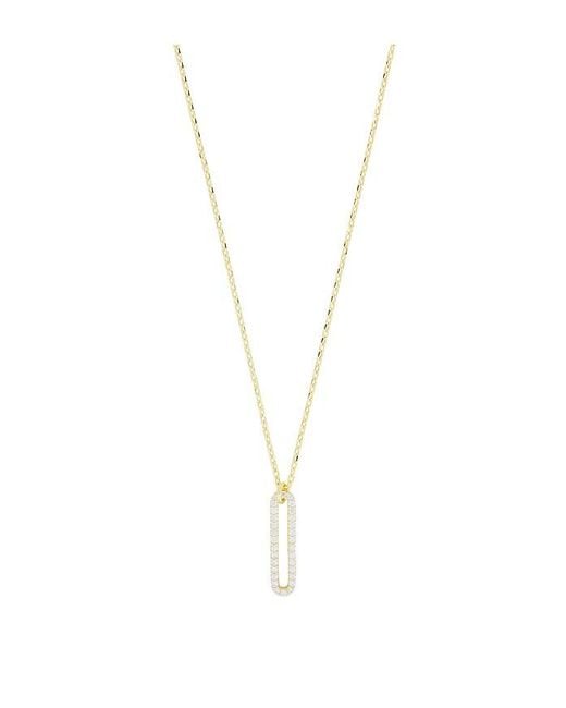 Mazin Jewels White Linea Necklace