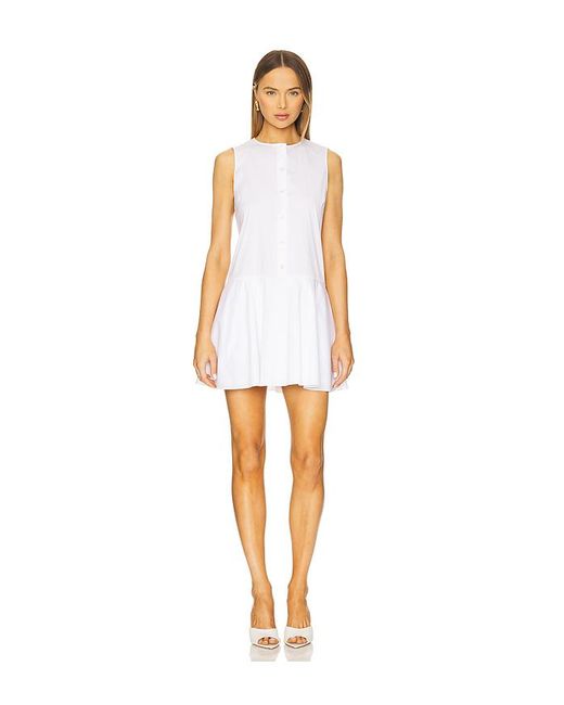 Minivestido Sin Mangas Con Botones En Color Blanco Talla (También En M, S, Xl) Theory de color White
