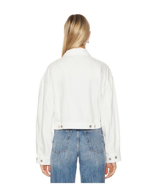 Sanctuary White Cropped Paper Boy Jacket