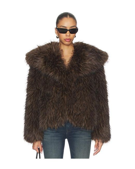 Apparis Black Yara Fox Coat