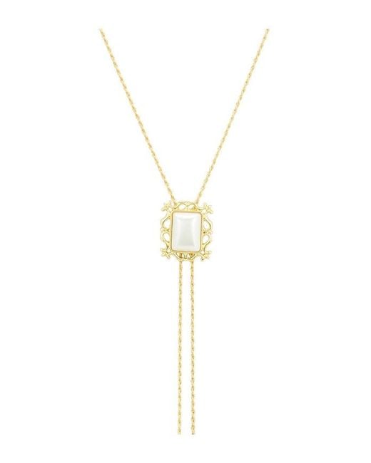 petit moments White Viva Bolo Necklace