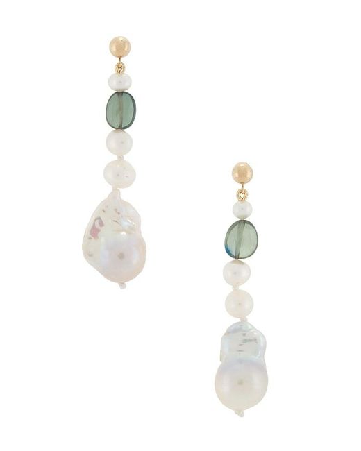 Loren Stewart White Poet Pearl Earrings
