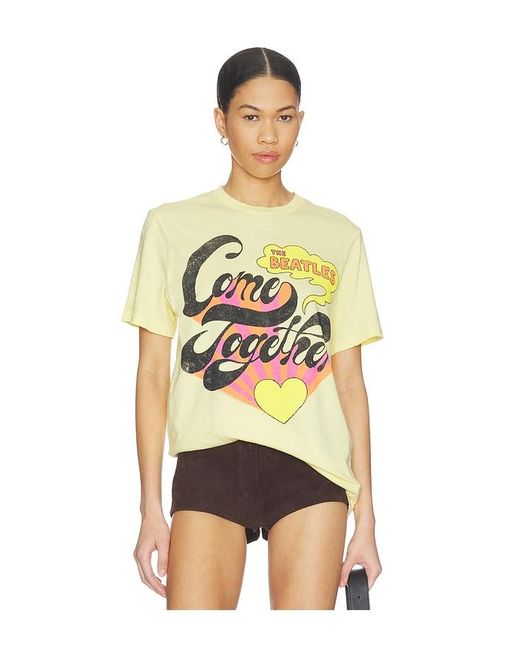 Junk Food Yellow The Beatles Come Together Tee for men