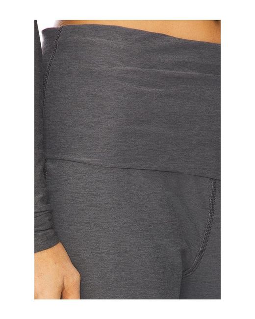 Beyond Yoga Gray Spacedye Foldover Wide Leg Pant
