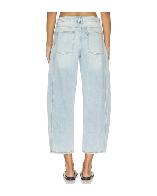 GOOD AMERICAN Blue High Barrel Ankle Jeans
