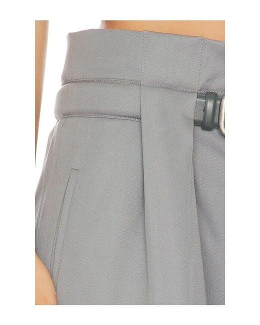 The Attico Gray Long Belted Pant