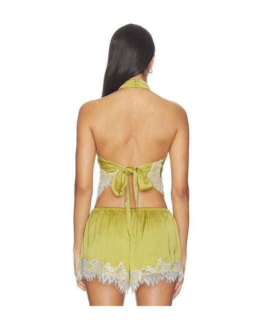 Rococo Sand Yellow Halterneck Top
