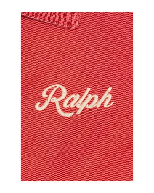 Polo Ralph Lauren Red Twill Ralph Script Windbreaker Jacket for men