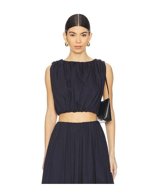 Elodie the Label Blue Bari Poplin Top