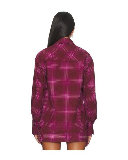 The Attico Red Check Shirt