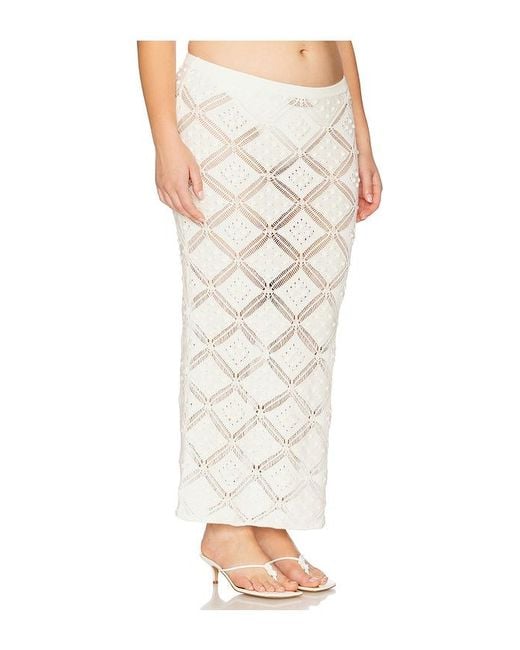 L'academie White 'Academie Baileigh Midi Skirt