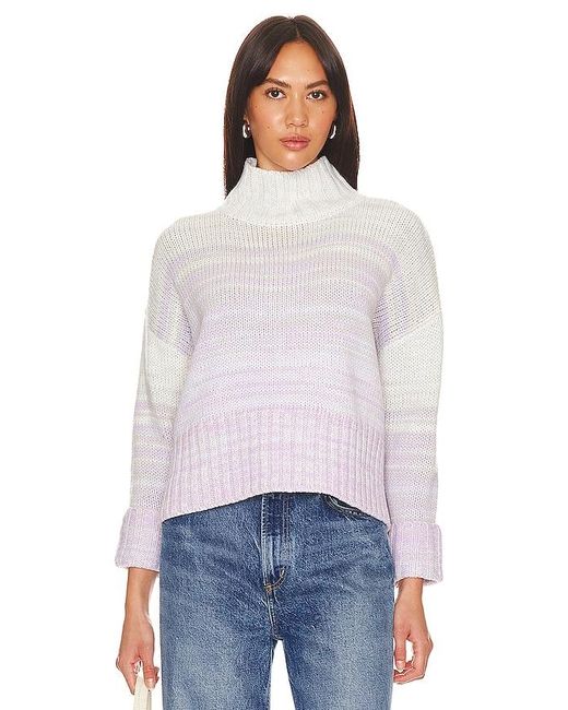 525 White Ombre Blair Pullover Sweater